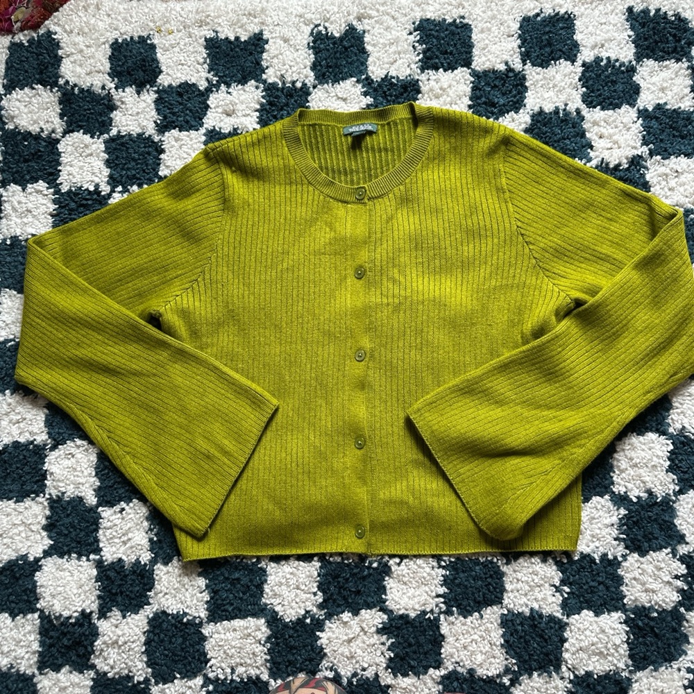 Wild Fable Chartreuse Cardigan Sweater